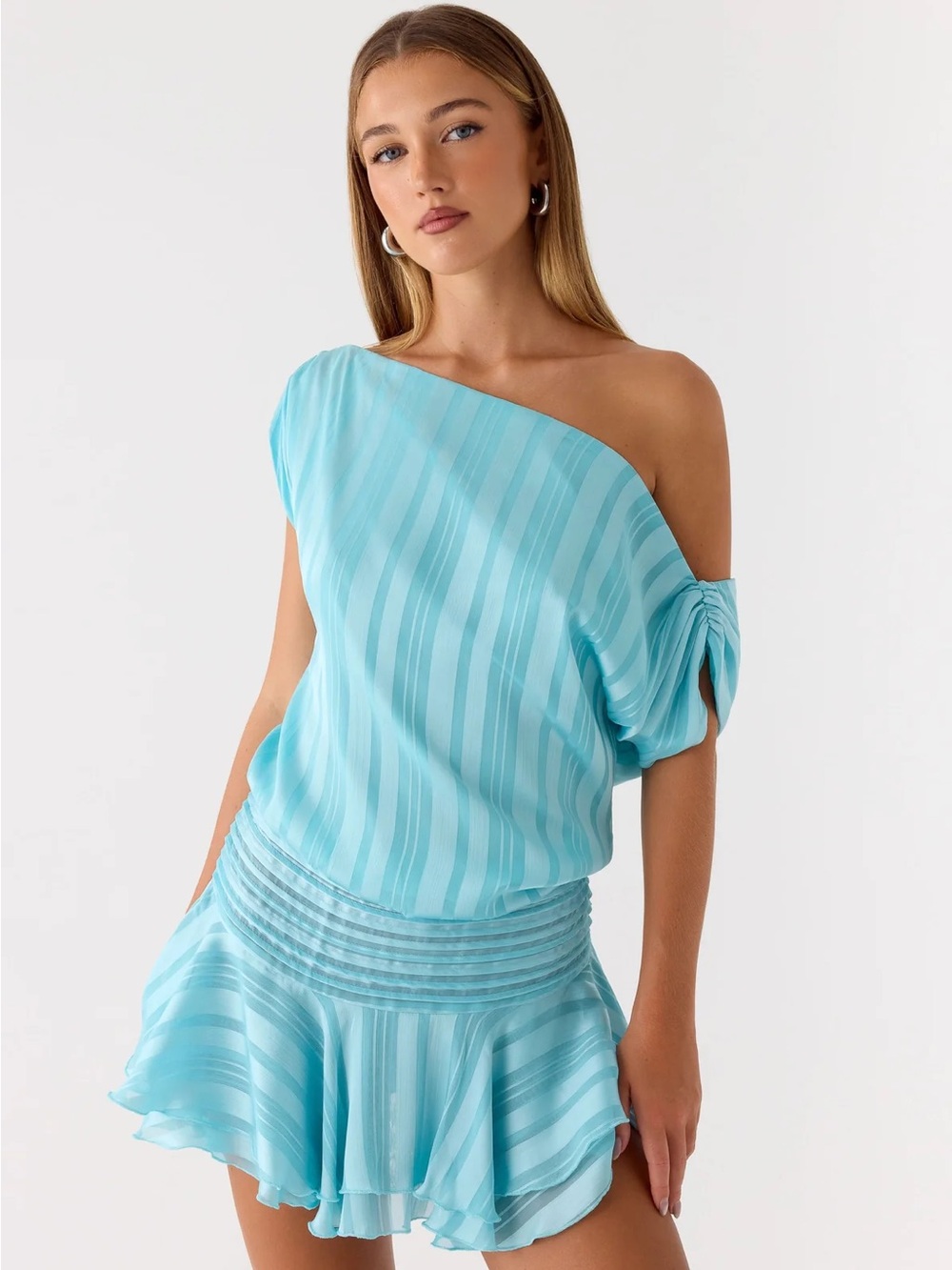 Peppermayo Lowey Mini Dress Pale Blue